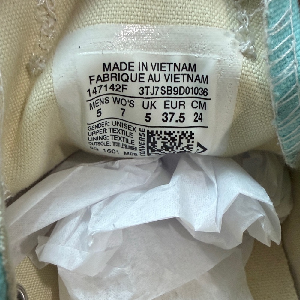 Tiffany Blue Converse Chuck Taylor All Star Aqua Low-Top Sneakers - Picture 7 of 8